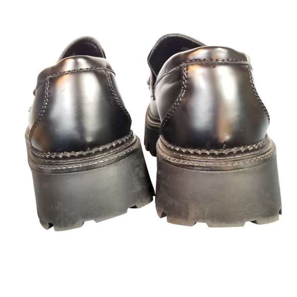 Steve Madden Lug Sole Platform oxford heels loafers with chain size 10 - Picture 6 of 14